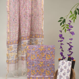 Cotton Suit with Chanderi Dupatta