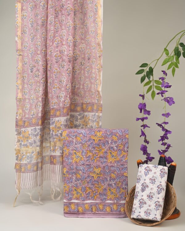 Cotton Suit with Chanderi Dupatta