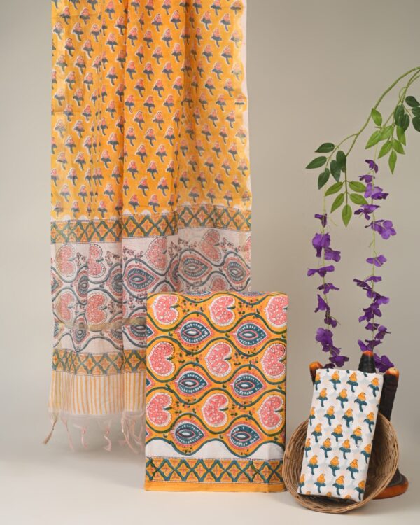 Cotton Suit with Chanderi Dupatta