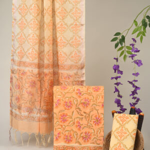 Cotton Suit with Chanderi Dupatta