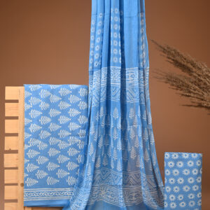 Cotton Suit with Chiffon Dupatta