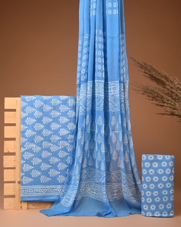 Cotton Suit with Chiffon Dupatta