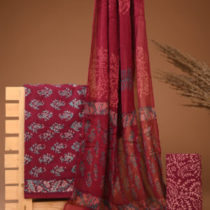 Cotton Suit with Chiffon Dupatta