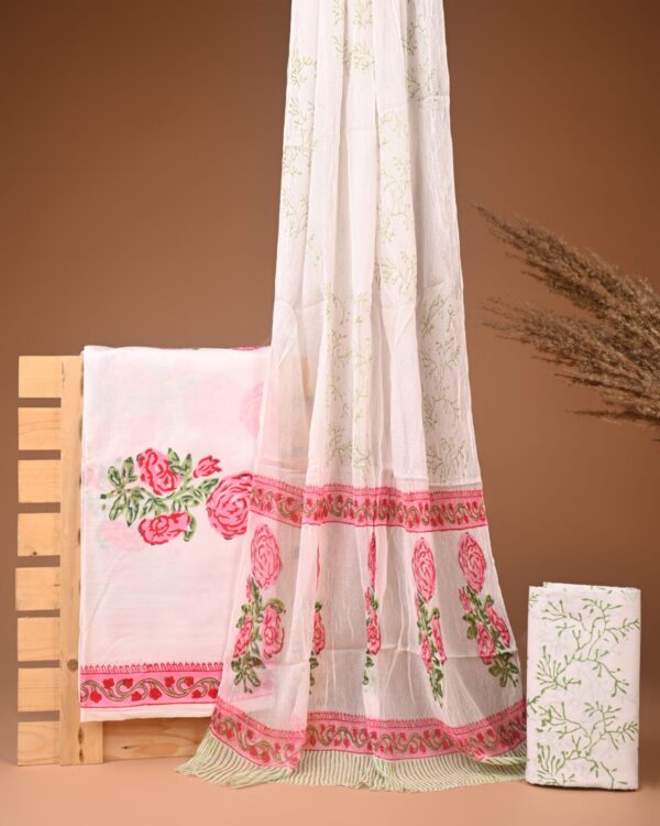 Cotton Suit with Chiffon Dupatta