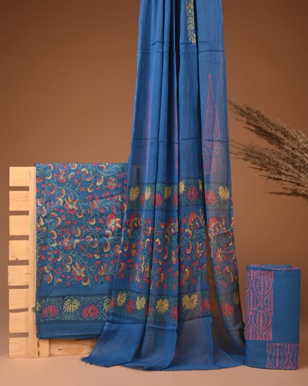 Cotton Suit with Chiffon Dupatta