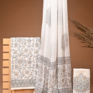 Cotton Suit with Chiffon Dupatta