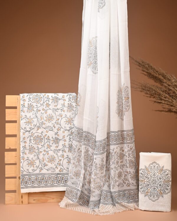 Cotton Suit with Chiffon Dupatta