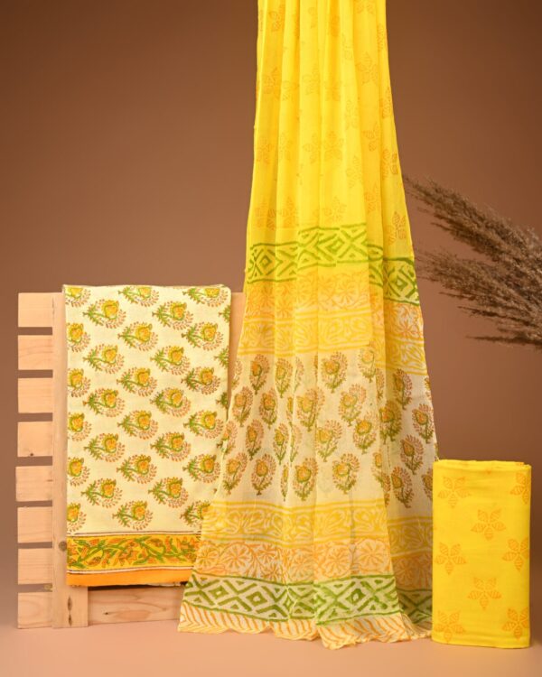 Cotton Suit with Chiffon Dupatta