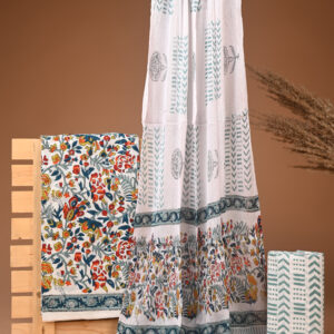 Cotton Suit with Chiffon Dupatta