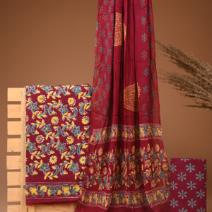 Cotton Suit with Chiffon Dupatta