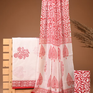 Cotton Suit with Chiffon Dupatta