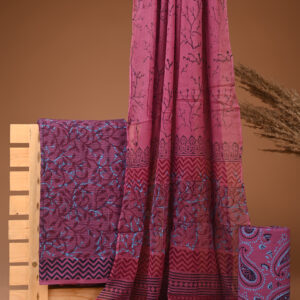 Cotton Suit with Chiffon Dupatta