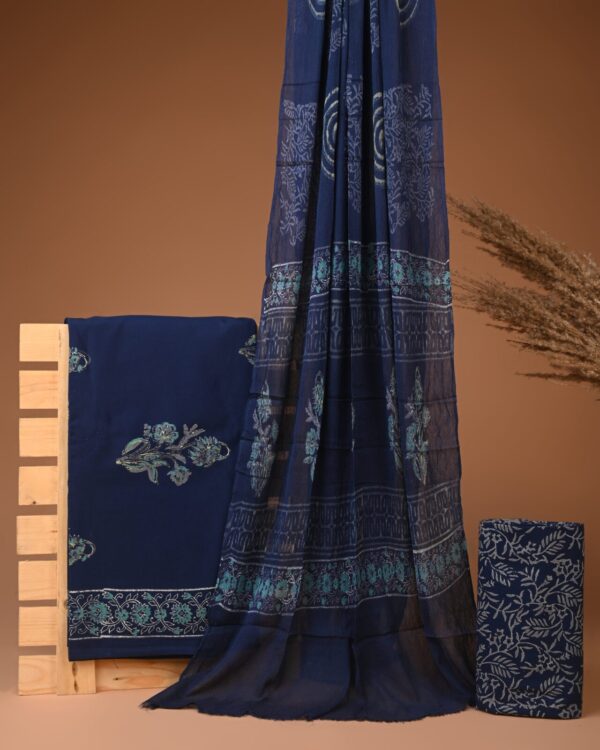 Cotton Suit with Chiffon Dupatta