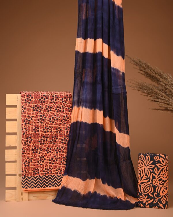 Cotton Suit with Chiffon Dupatta