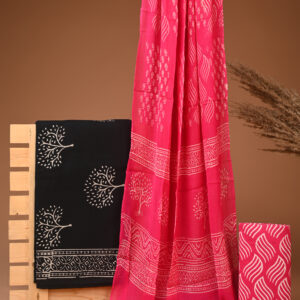 Cotton Suit with Chiffon Dupatta