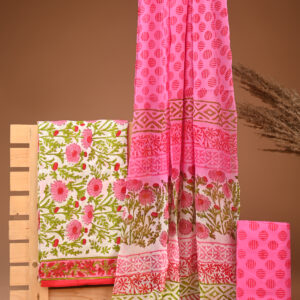 Cotton Suit with Chiffon Dupatta