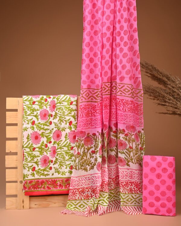 Cotton Suit with Chiffon Dupatta