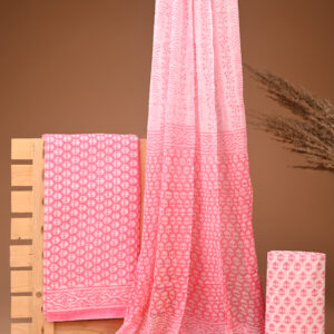 Cotton Suit with Chiffon Dupatta