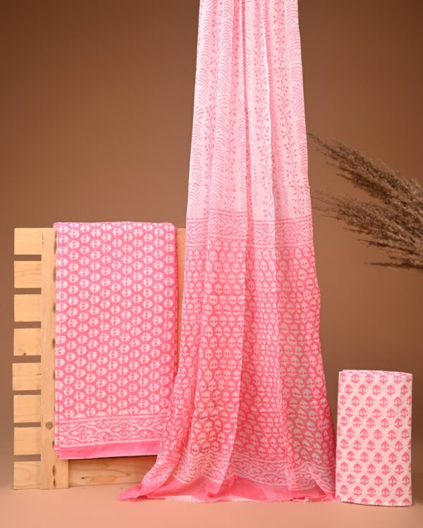 Cotton Suit with Chiffon Dupatta