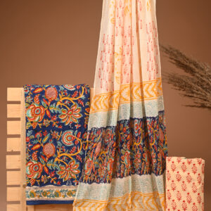 Cotton Suit with Chiffon Dupatta